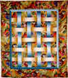 "Woven Ribbons" Quilt, designed by Beth (Bauman) Martin  (36 Kb): Rockway photo, by Fred Martin